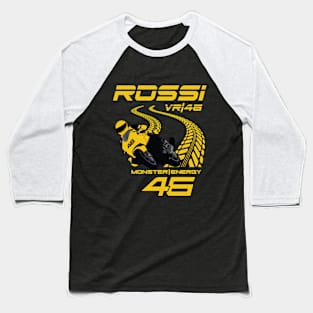 Valentino Rossi 46 Grand Prix Superbike Motorcycle Racer Baseball T-Shirt